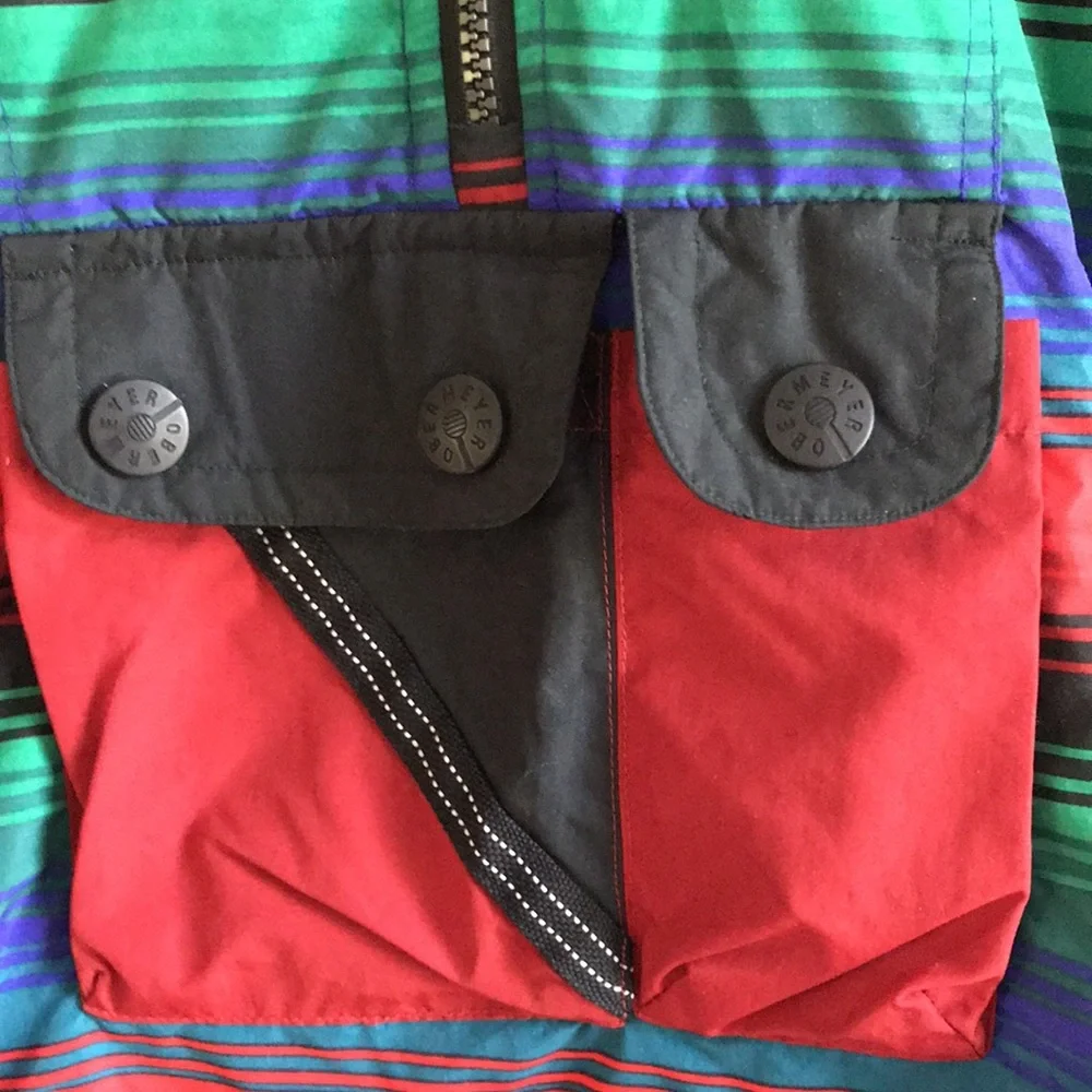 Obermeyer striped hooded pullover / size‎ S